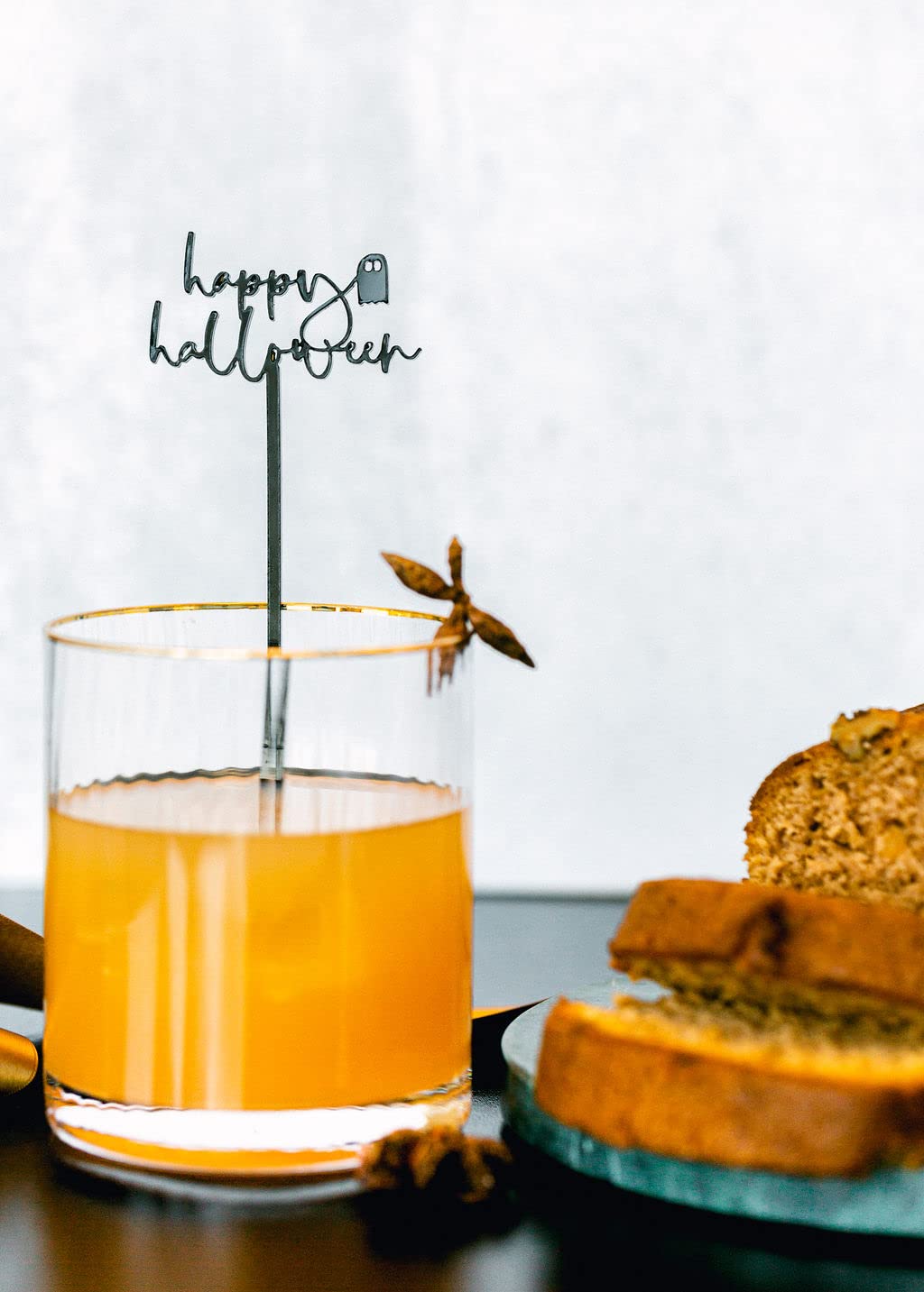 The Cotton & Canvas Co. Happy Halloween Drink Stirrers, Cocktail Sticks, Stir Sticks, Halloween Party Décor, Set of 12