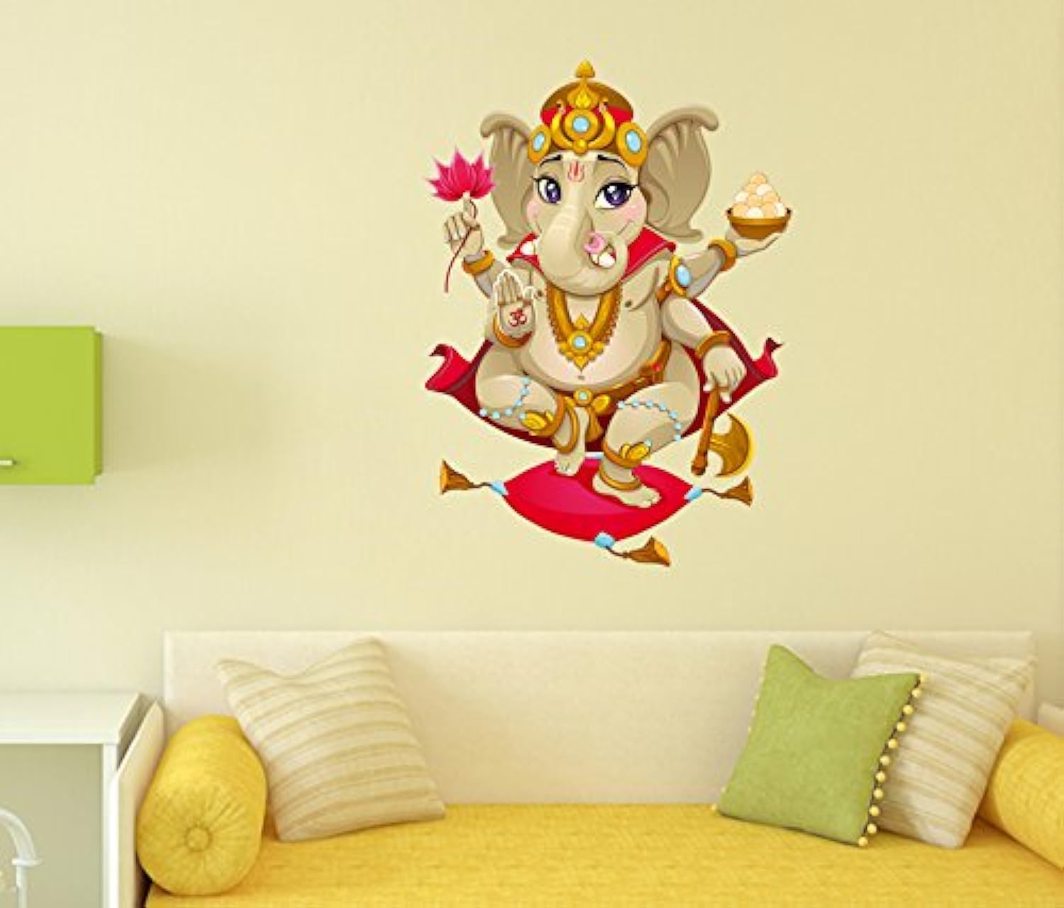BPA ''Shree Ganesh'' Wall Decal (Multicolour)