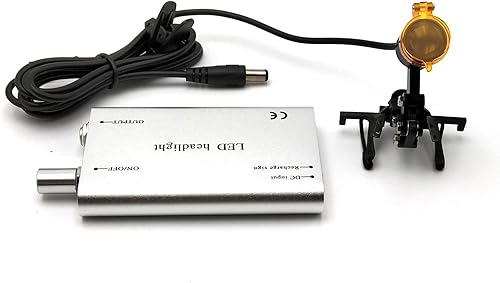 Miniatura 2 de NSKI Dental 3W LED Faro Lámpara Inserción TipoClip-on Tipo con Filtro para Lupa Binocular Plata (Clip Metal)