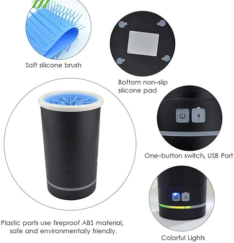 Miniatura 2 de PJDDP Limpiador automático de patas de perro, lavadora de patas de mascotas para perros y gatos, taza limpiadora portátil de pies de perro,