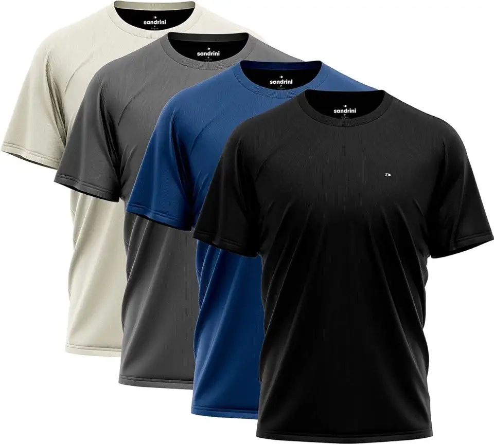 Kit 4 Camisas Dry-fit Sandrini Masculina Academia Treino Uv