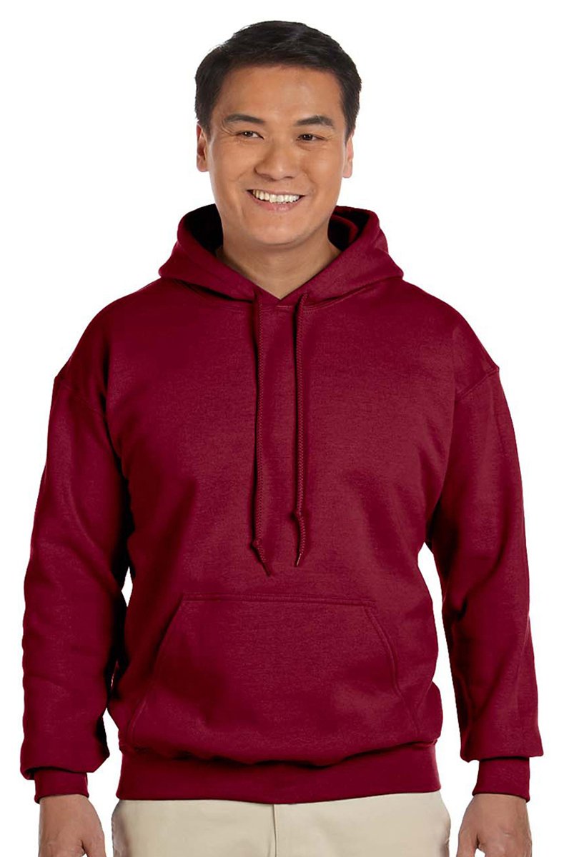 Gildan Heavy Blend Adult Unisex Hooded Sweatshirt/Hoodie (2XL) (Antique Cherry Red)