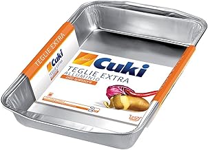 Cuki Extra Aluminium Baking Trays - High Thickness - 8 Portions - Rectangular [S97] - 1 Pack of 2 Pieces