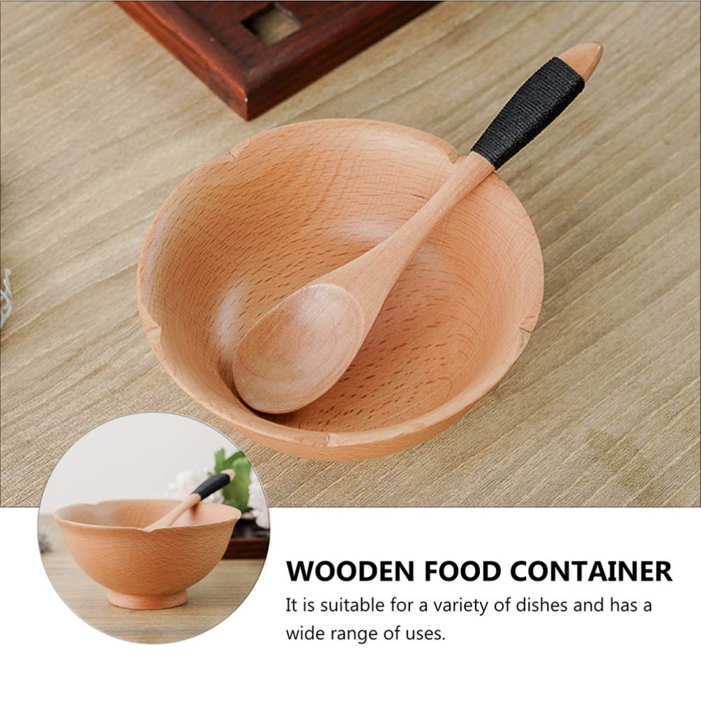Cuenco de arroz de Fideos de Ensalada de Madera para ensaladas de Frutas y Cuencos para Servir