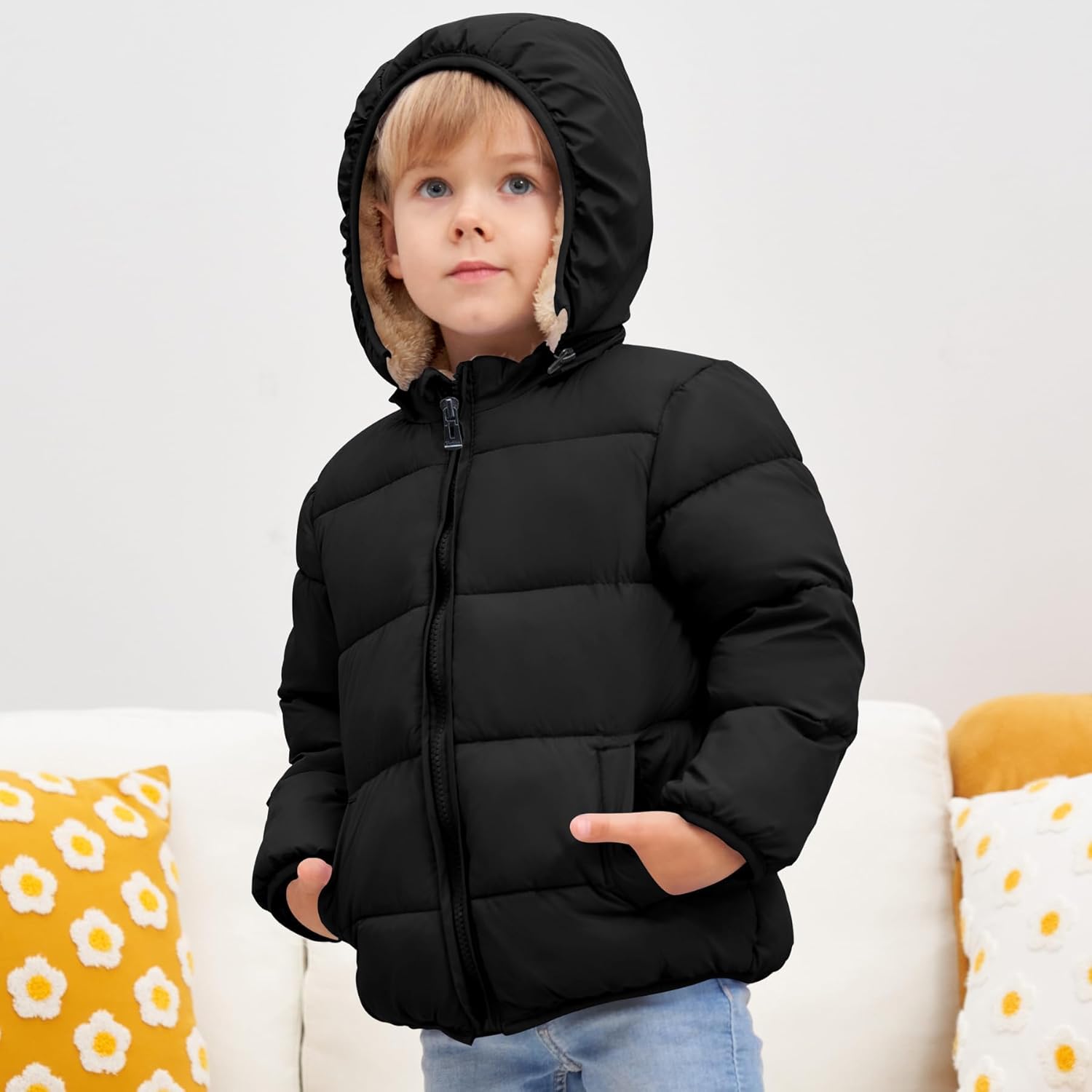Baby Boys Thicken Winter Coat Toddler Girls Fleece Warm Hooded Jacket Clothes - Image 7