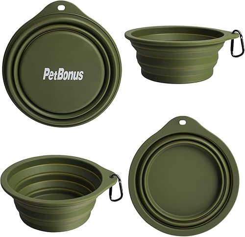 Miniatura 3 de PetBonus 2-Pack Silicone Collapsible Dog Bowls and Dog Collar Safety Clip