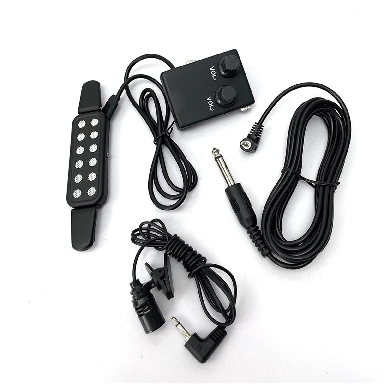 Pickup per chitarra acustica Pickup per chitarra acustica con sensore magnetico a 12 fori e regolatore di tono e volume