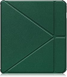 Case for 7-inch Kobo Libra H2O N873 e-reader case with magnetic holder, soft TPU N873 cover, and automatic wake-up function (Dark Green)