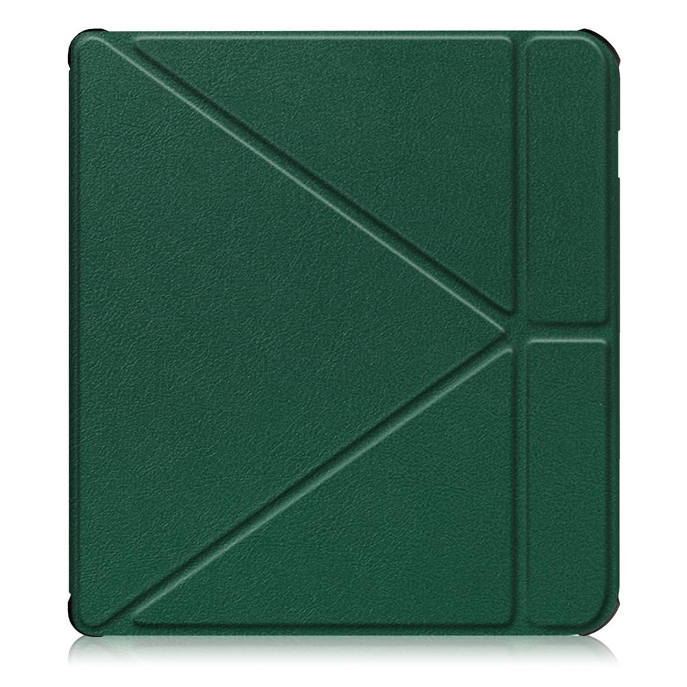 Case for 7-inch Kobo Libra H2O N873 e-reader case with magnetic holder, soft TPU N873 cover, and automatic wake-up function (Dark Green) - 1