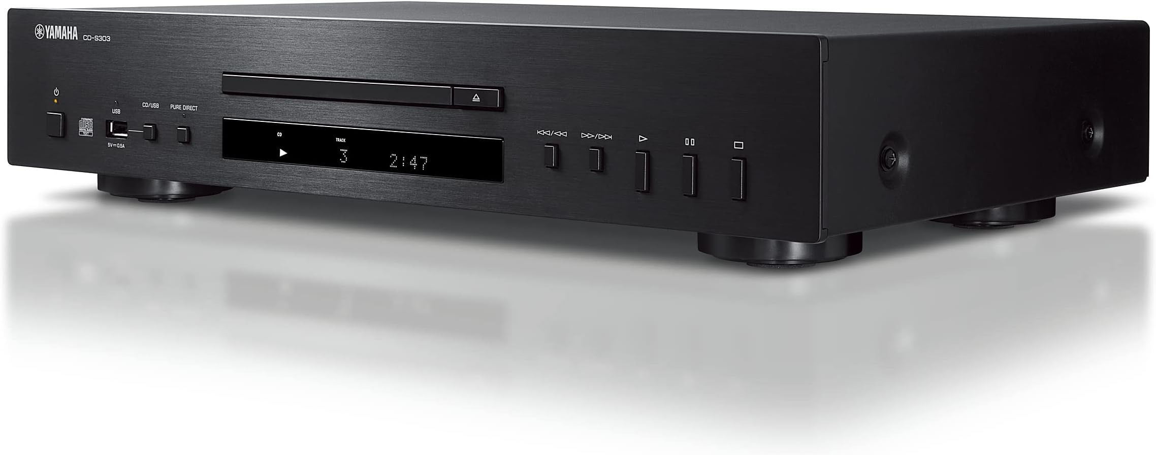 CD-S303 - CD Player with High-Performance 192 kHz/24-bit DAC, Pure Direct, USB Port, High Res Audio support, in Black