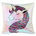 ICOSY Mermaid Sequin Pillow with Insert, Unicorn Toy Pillow That Change Color Throw Pillows Kids Cushion Christmas Home Décor 16"x16"