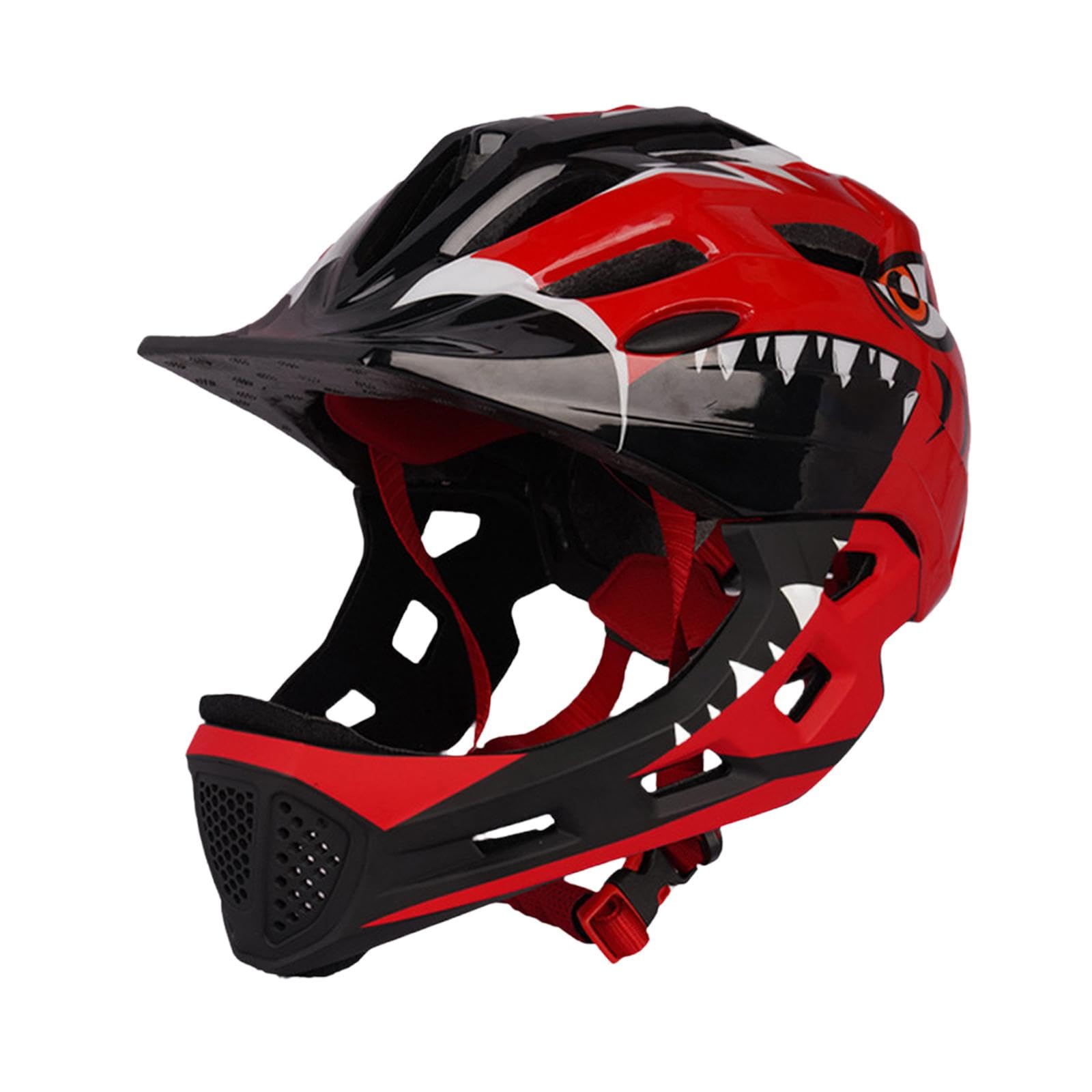 LR Decor E-Shop Kids Bike Helmet Full Face Helmet Trendy for Outdoor Running Bike Skateboard Red-image-32