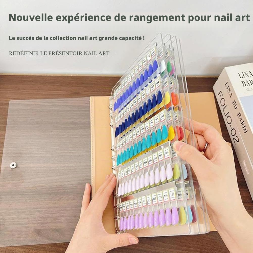 Livre d'échantillons d'ongles magnétique, 120/180/240 couleurs d'ongles, organisateur à ongles vierge magnétique, avec ongles transparents, livret d'affichage pour manucure pour salon de manucure
