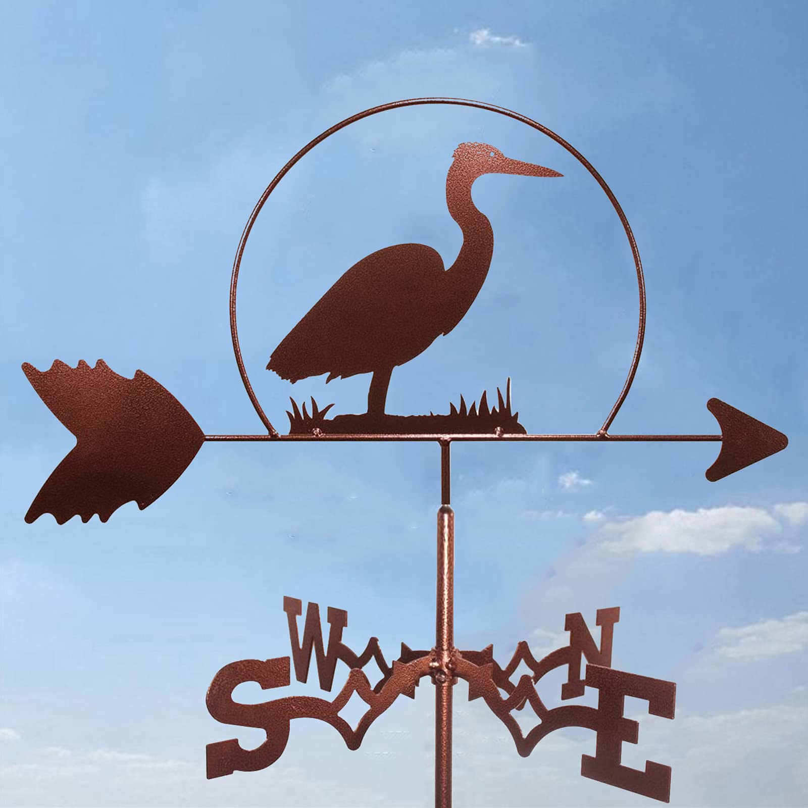 WIQUYBML Weather Vane Stainless Steel Weathervane Garden Stake Wind Weathercock for Roof/Crane/50 * 35Cm