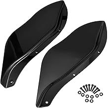 Fairing Air Deflectors, Side Wings Windshield Side Cover Shield Compatible for Harley Davidson Street Glide Electra Glide Tri Glide 1996-2013, Black