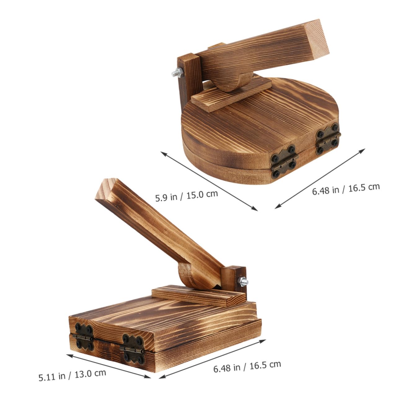 2 pezzi Stampo per Gnocchi in Legno Pressa per Pasta e Tortilla Strumento Manuale per Uniformare Spessore Impasto Design Liscio Facile da e Uso in Cucina