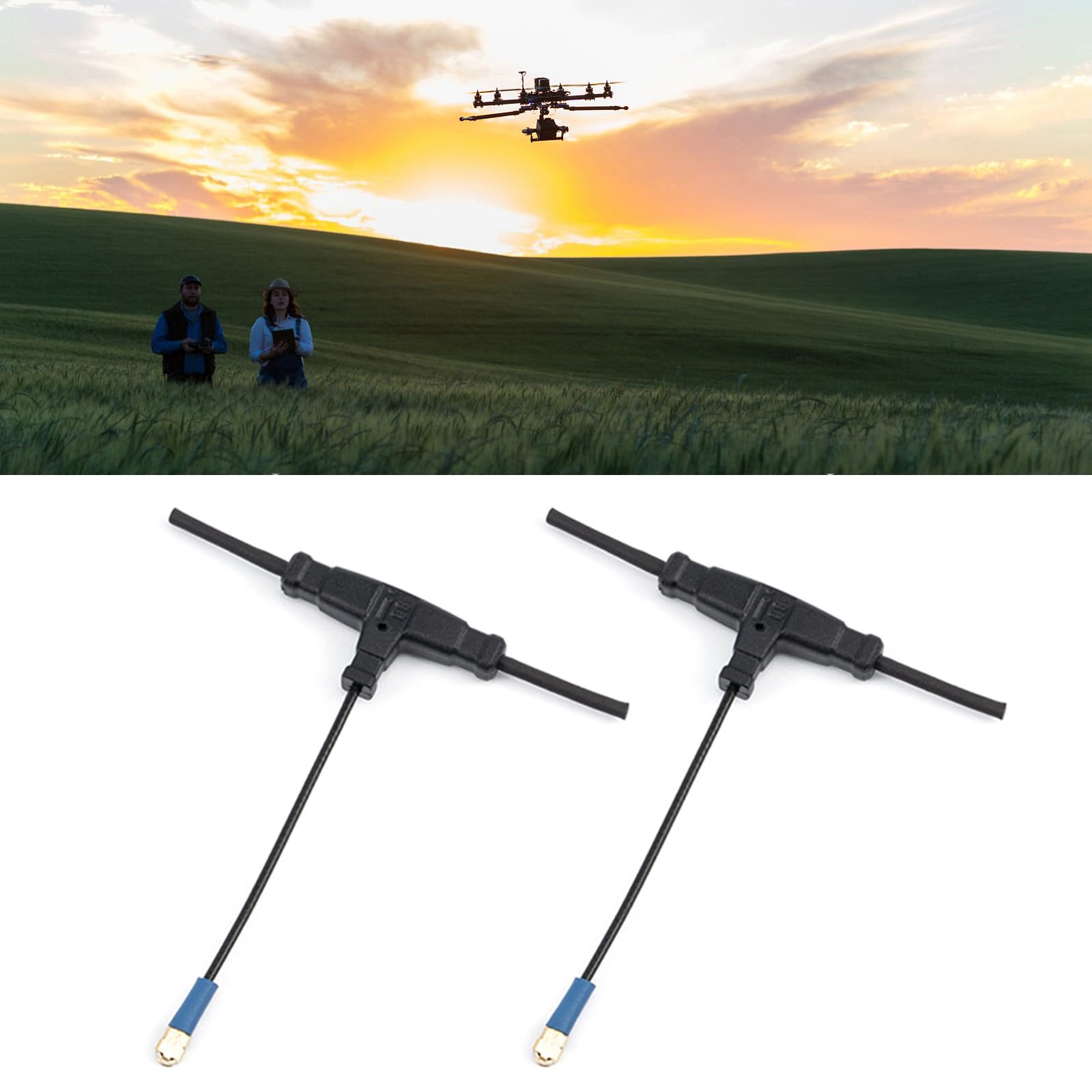 XUZHID 2PCS Stable Receiving Antenna ELRS T-Receiver Antenna Long Distanced Connectivities for FPVs Part