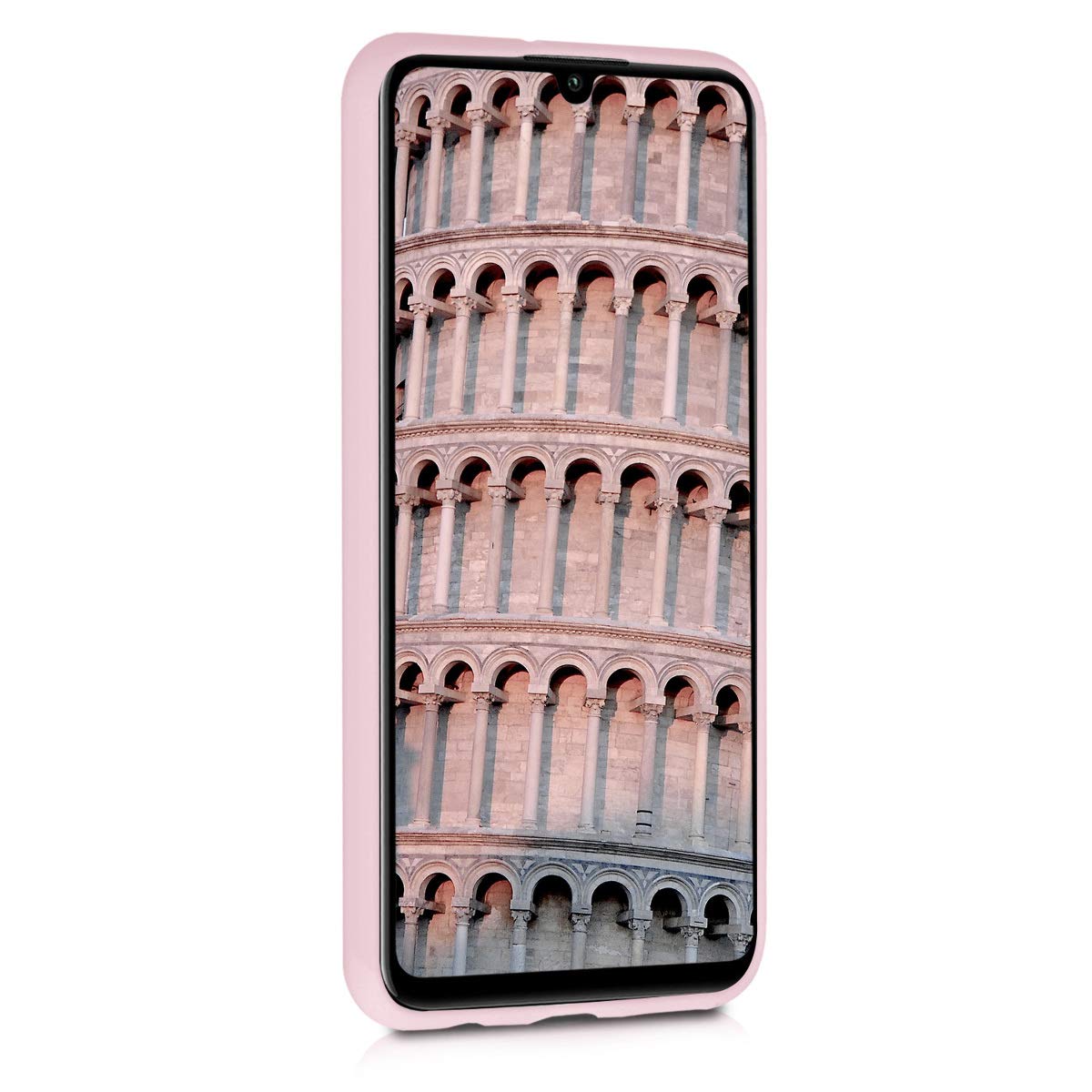 Housse Silicone Huawei P30 Lite - Coque Souple Protection Anti-Choc - Coloris Rose D'Hiver