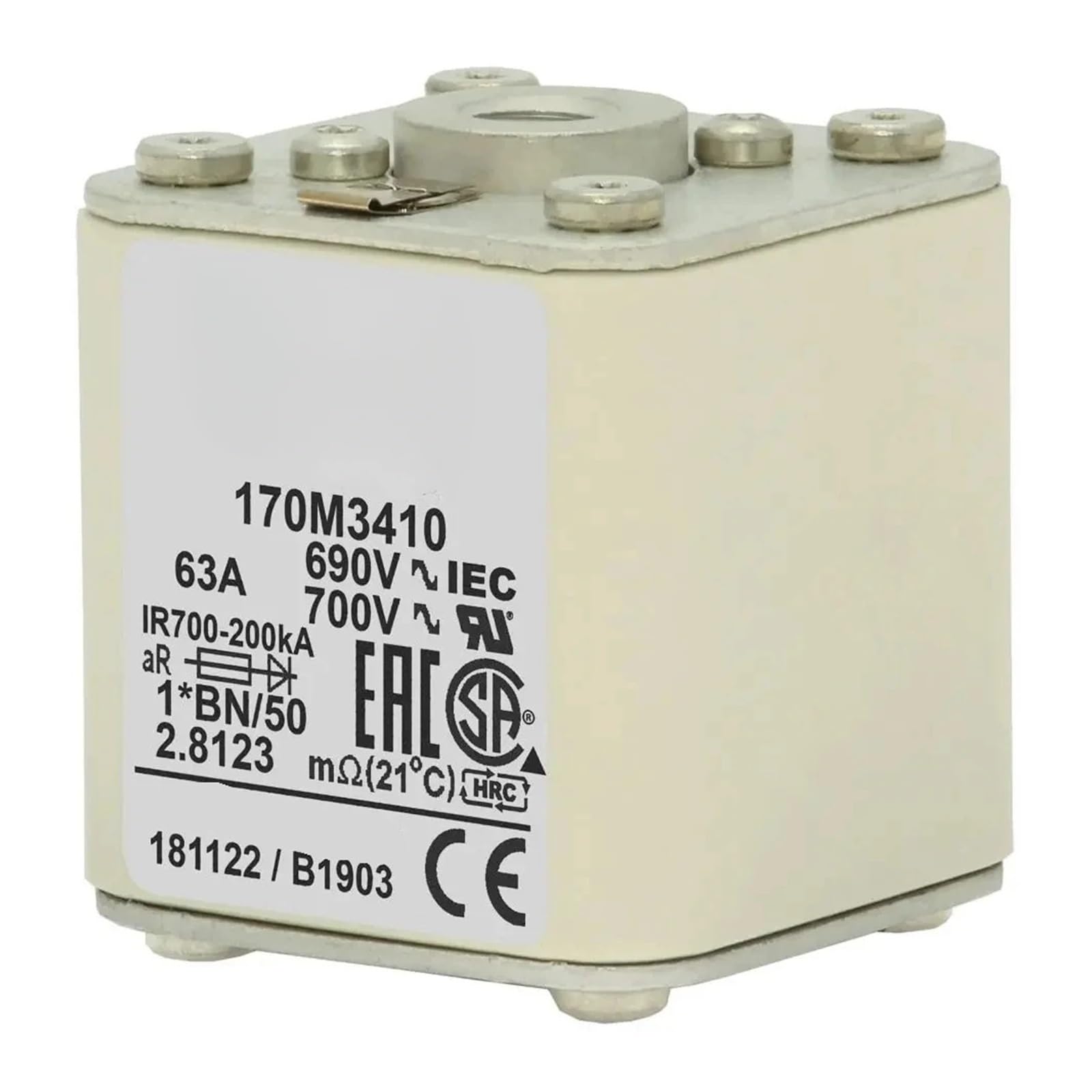 Fusible 170M3512 haute performance pour la sécurité des équipements critiques
