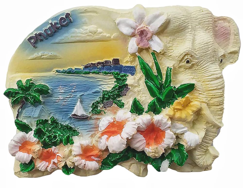 Muyu Magnet Phuket 3D Thailand Fridge Magnet Souvenir Gift, Home & Kitchen Decoration Magnetic Sticker Thailand Refrigerator Magnet (Phuket)