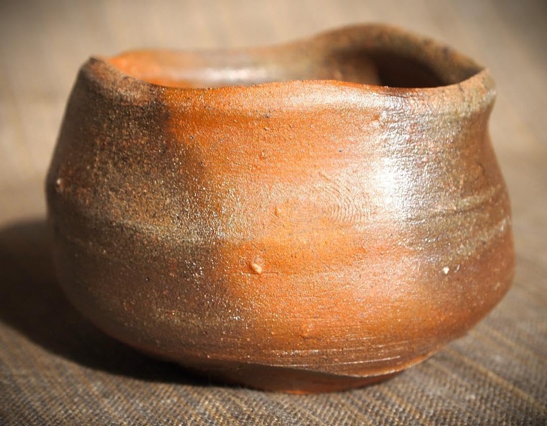 作家 中村和樹 師：中村真 中村六郎 備前 窯変 ぐいのみC 共箱 布