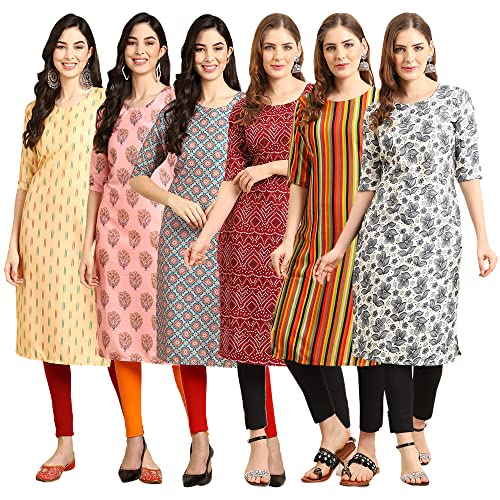 Image of Pinkmint Women's Crepe Digital Print Straight Kurta