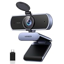 UGREEN Webcam 4K 30FPS Ultra HD Webcam USB per computer Messa a fuoco fissa Plug and Play per Windows MacOS Linux Streaming Youtube Skype Call Video Zoom Video Conferenze