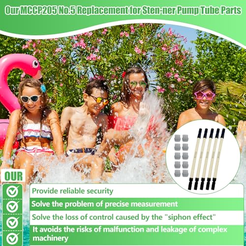 Earthtec 5-Pack MCCP205 NO.5 (#5) Replacement for Sten-ner Peristaltic Metering Pump Tube Parts Fits All Classic,SVP M128 85mhp17 45m5 45 85 100 & 170 Series with UCAK200 Ferrule (10 Pack) by Earthtec - Image 6