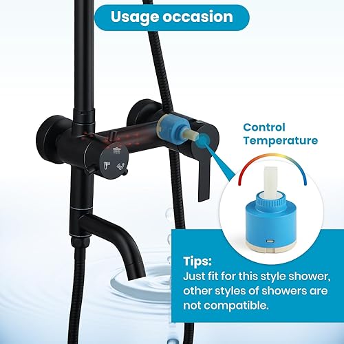 Miniatura 2 de gotonovo Cartuchos de 1.575 in compatibles con válvulas de repuesto para reparación de grifos para sistema de ducha