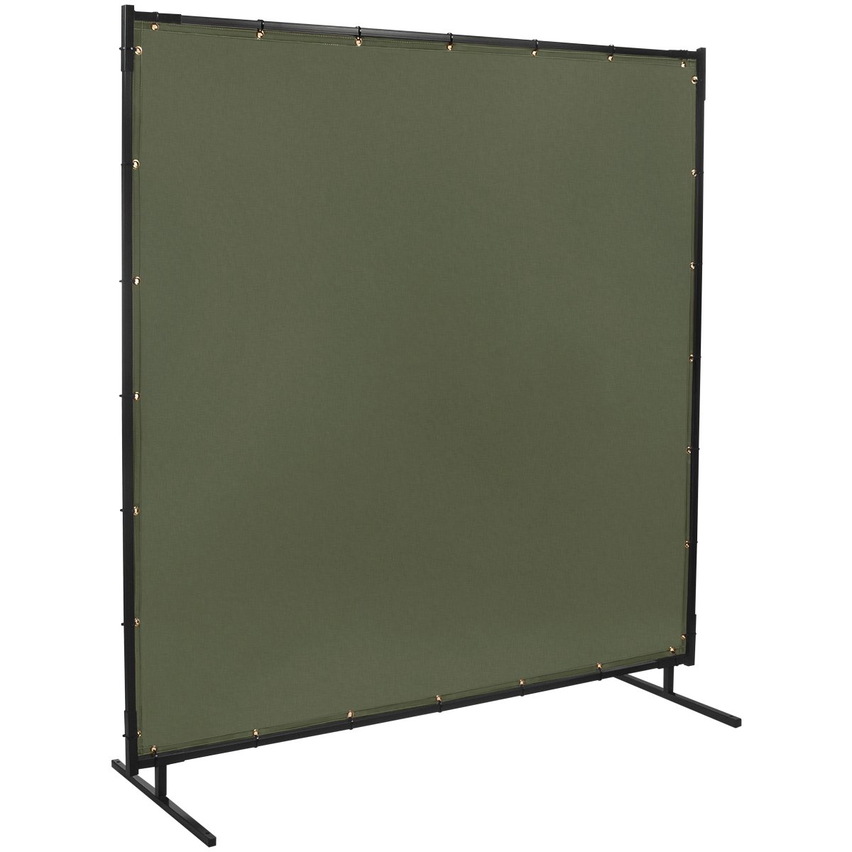 Steiner 501-6X6 Protect-O-Screen Classic Welding Screen with Flame Retardant 12-Ounce Canvas Curtain, Duck Olive Green, 6' x 6'
