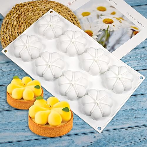 Miniatura 8 de Molde de silicona para donas de flores, molde para pastel de fondant, herramientas para hornear de chocolate, accesorios de decoración de pasteles