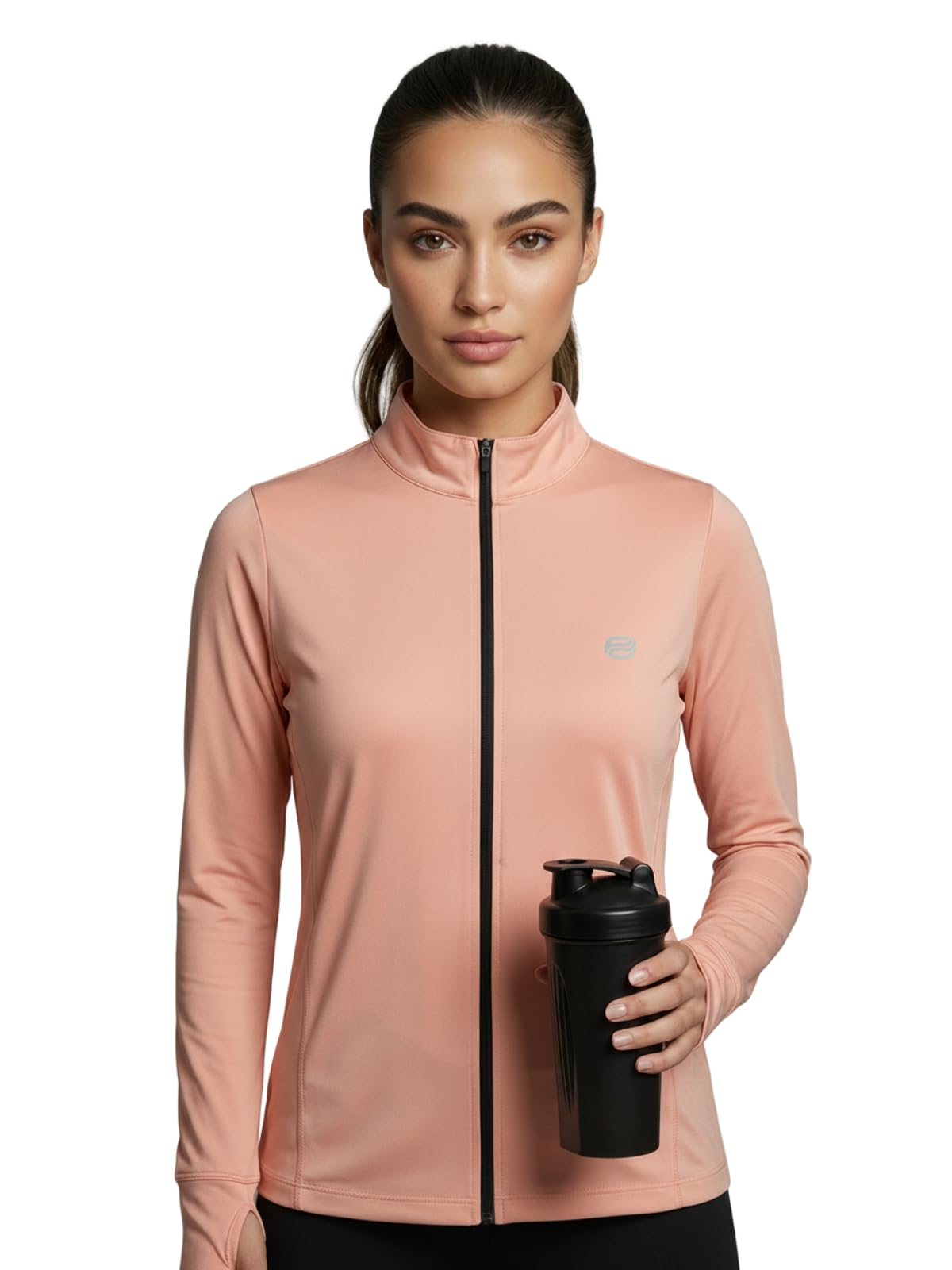pump'd Women's Jacket | Slim Fit | Thumb Hole Open Sleeve | With zipper | Perfect for workout-picture-22