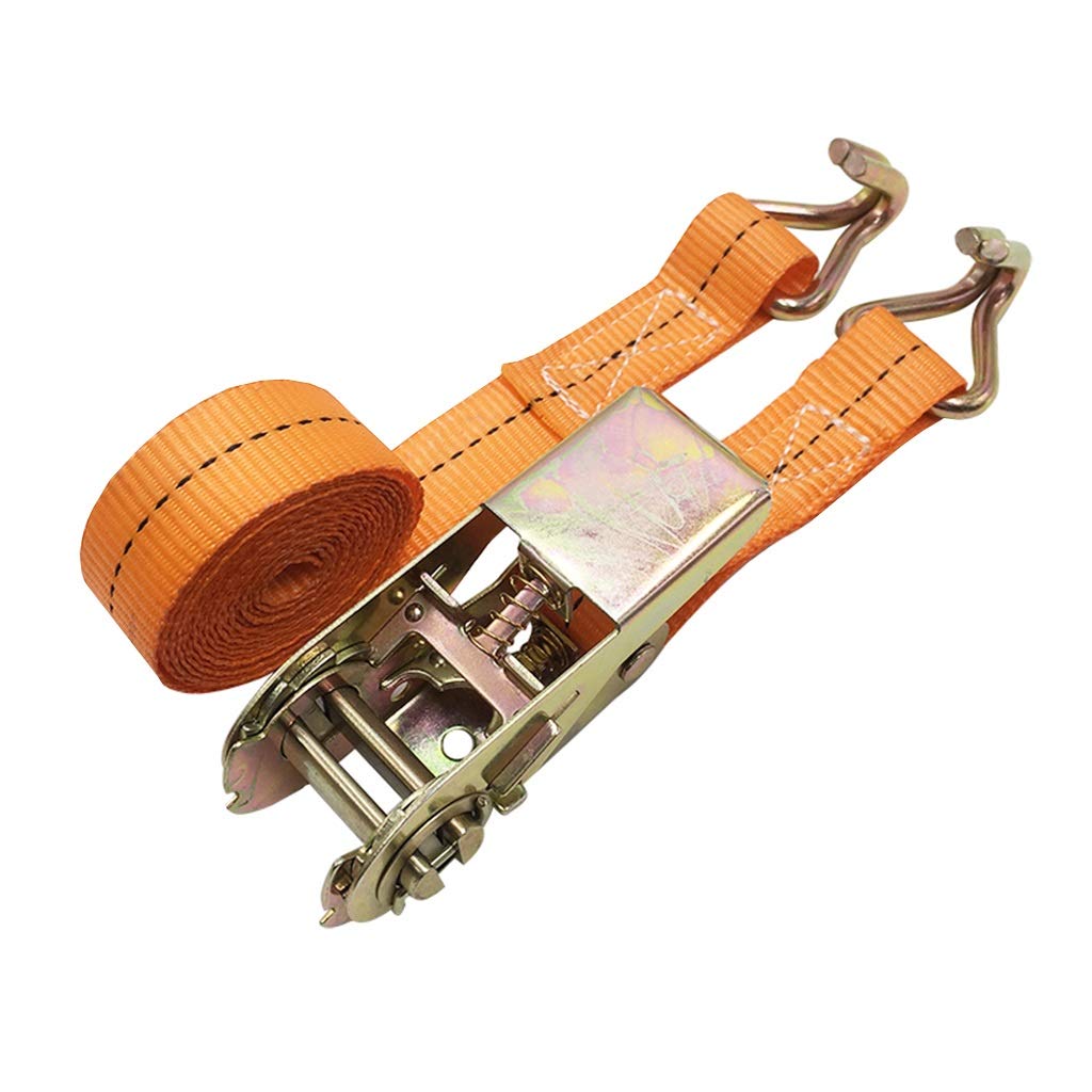 Cravatta a cricchetto, Cinghie di ancoraggio a cricchetto per carichi pesanti, Piumino Premium - 2 - 1 IN di larghezza - 10FT/20FT - 800 kg di tiro - per il trasporto in bundle di merci fisse, co