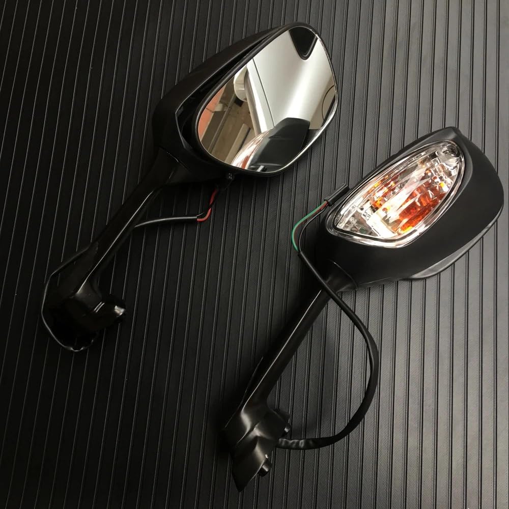 Moto Lusterko końcówkowe kierownicy Motocyklowa k Pasuje Do Suzuki GSXR1000 GSXR600 GSXR750 Lusterka Wsteczne Motocykla Widok Z Tyłu Boczny Kierunkowskaz Lingt
