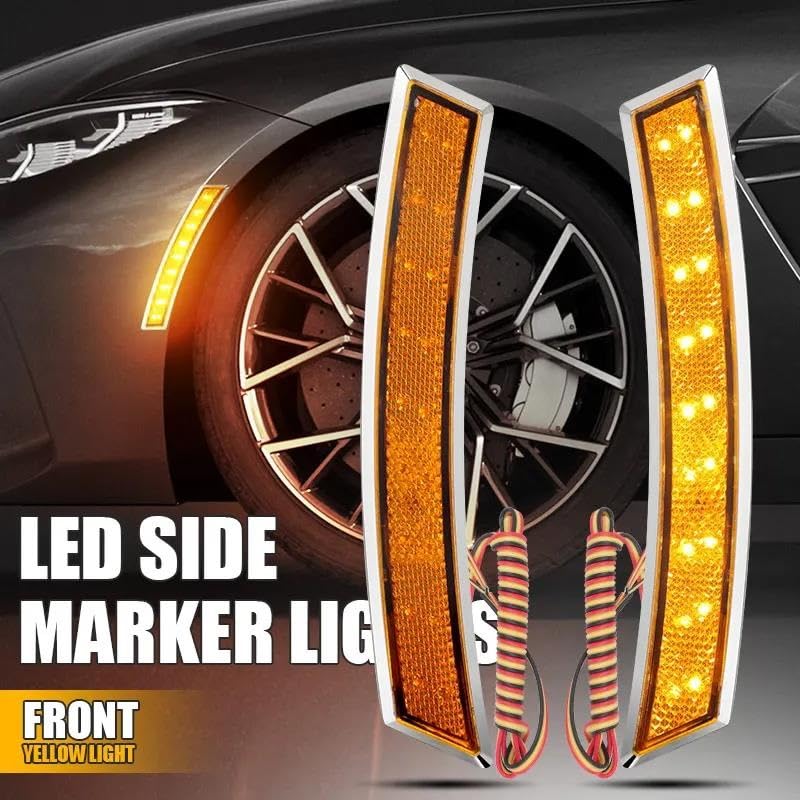 Luces giro indicadoras coche intermitentes universales posición lateral LED autoadhesivas 2