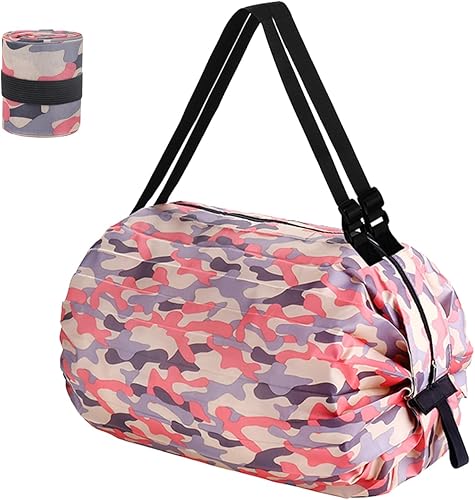 Bolsas de compras plegables - Bolsas de mano portátiles respetuosas con el medio ambiente Reutilizables. Bolsa de viaje al aire libre Bolsa de