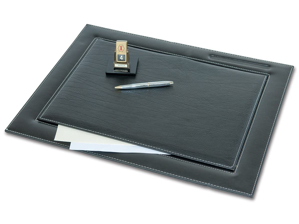 2K 4730 Sümen Takımı Suni Deri Tek Parça Kapaklı Elite Pad Sümen, 55x42 cm, Siyah