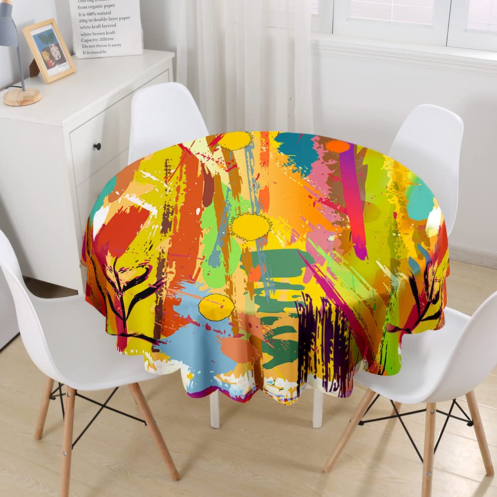 Highdi Nappe Ronde Anti Tache, 3D Polka Dots Imprimer