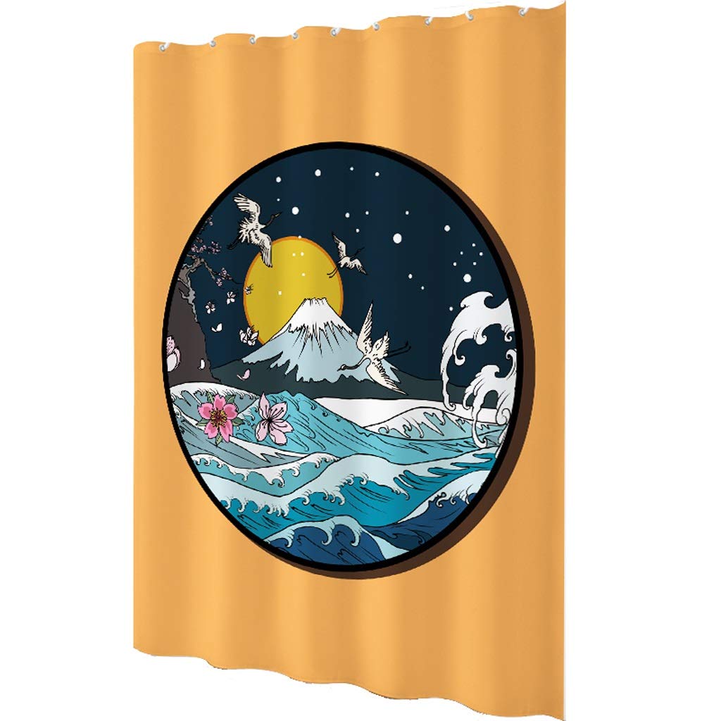 Rideau de douche épaissi en tissu imperméable et anti-moisissure pour la salle de bain, 150x200cm