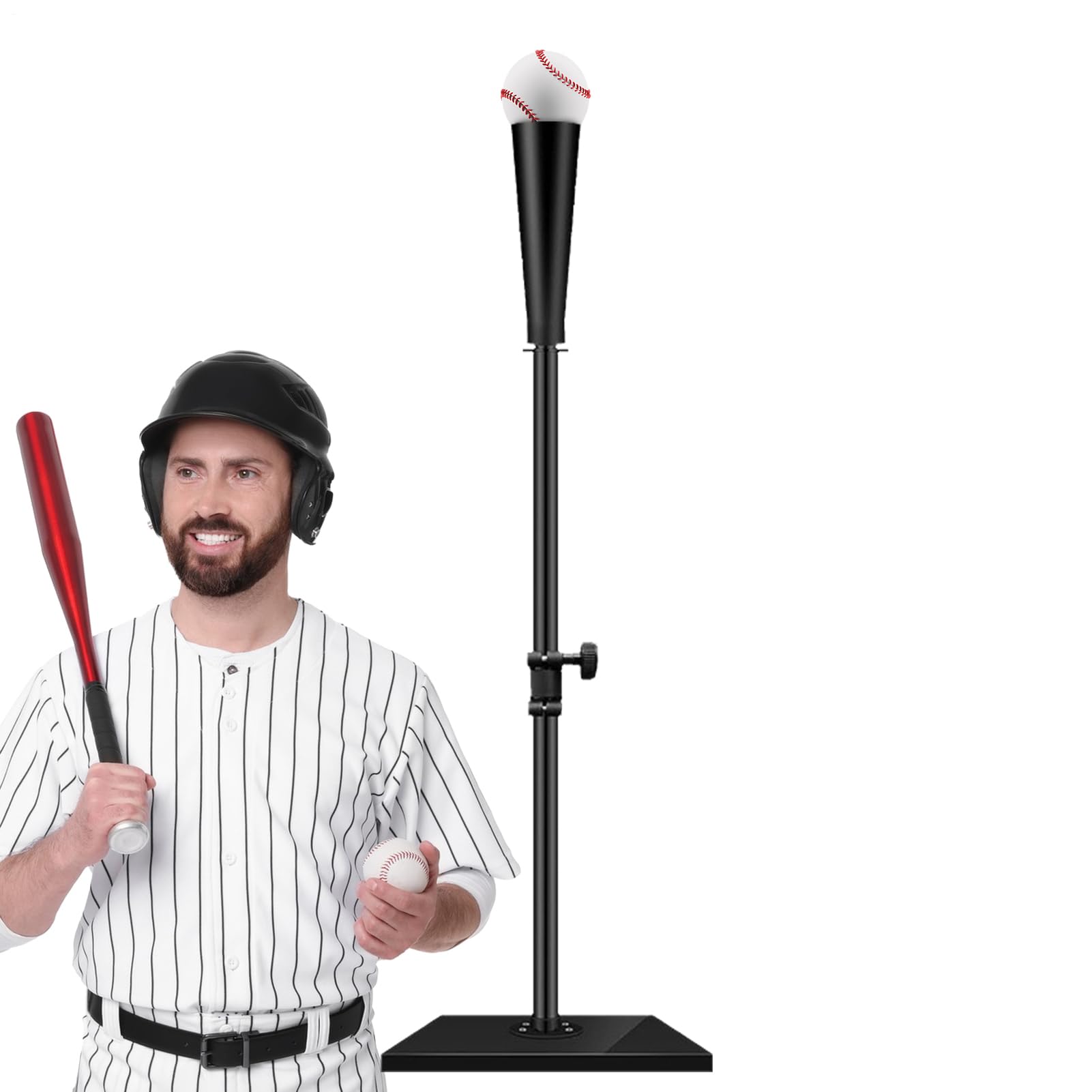 Baseball-Schlagtee für Erwachsene Tragbarer Quadratischer