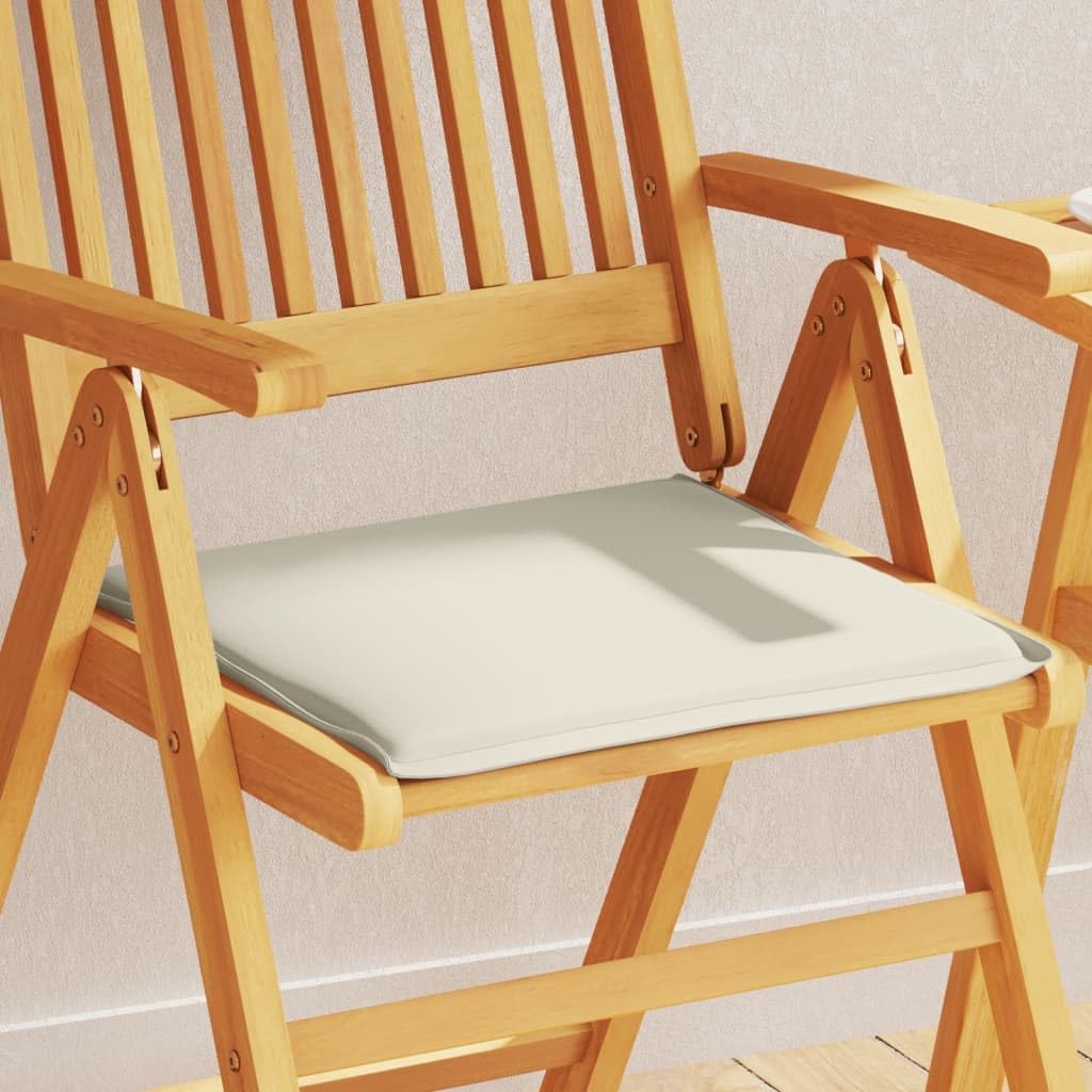 Pack De 4 Cojines Cuadrados Para Jardín 45x45x2 Cm - Crema, Poliéster Resistente Al Agua, Relleno De Espuma - Para Sillas De Exterior O Interior