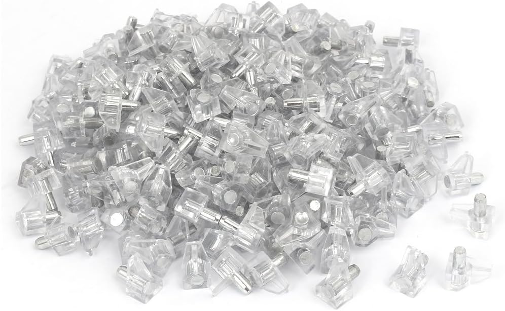 Home Cupboard Shelf Brackets & Supports Cabinet Drawer Hardware Shelf Support Pin Clear 5mm Pegs & Pins Dia 300pcs