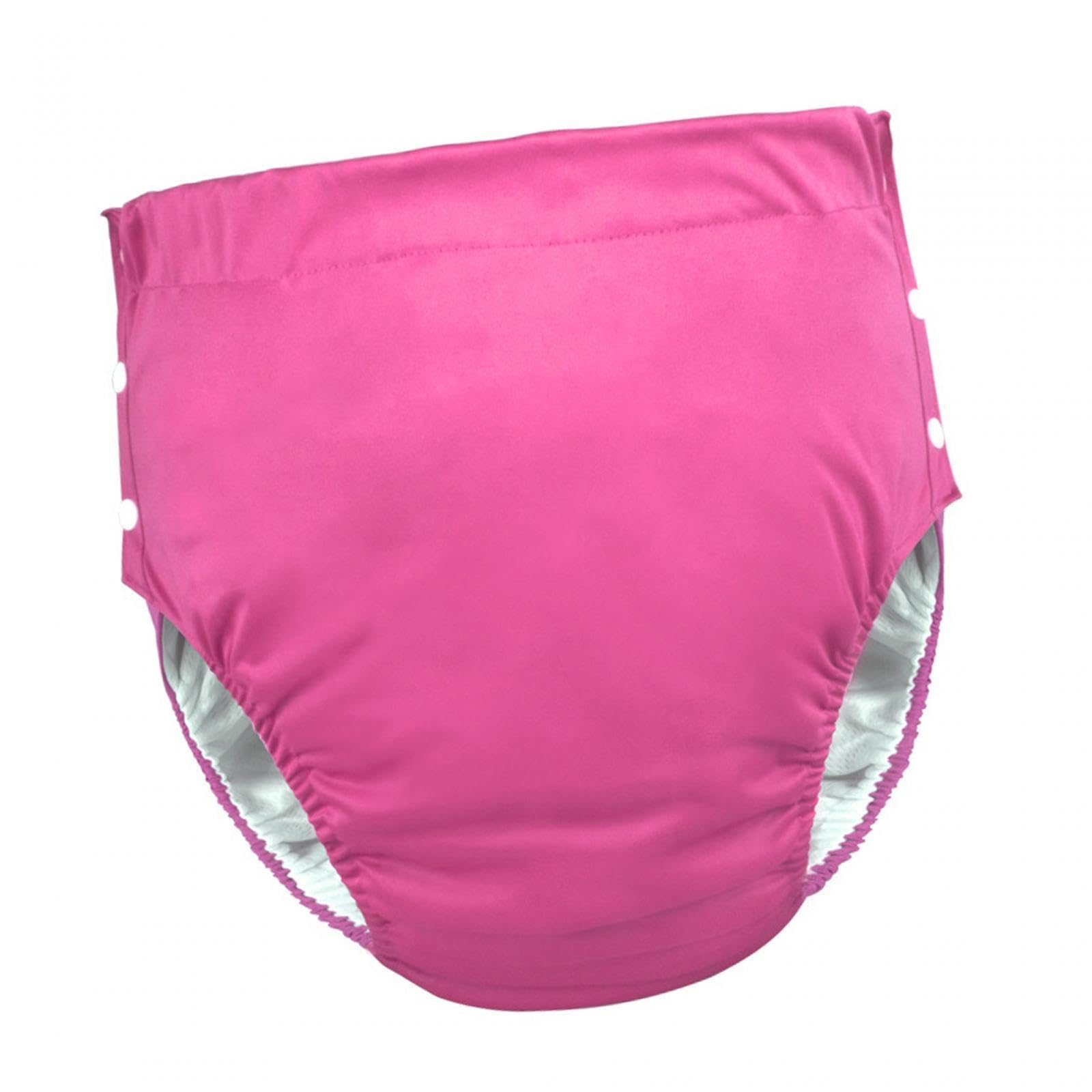Couche Adulte, Couche-Culotte En Tissu Lavable pour Adulte, Couche Adulte Femme, Housse de Protection, Séchage Rapide, Couche Réglable Respirante Réutilisable pour Les Personnes âgées, Rose rouge