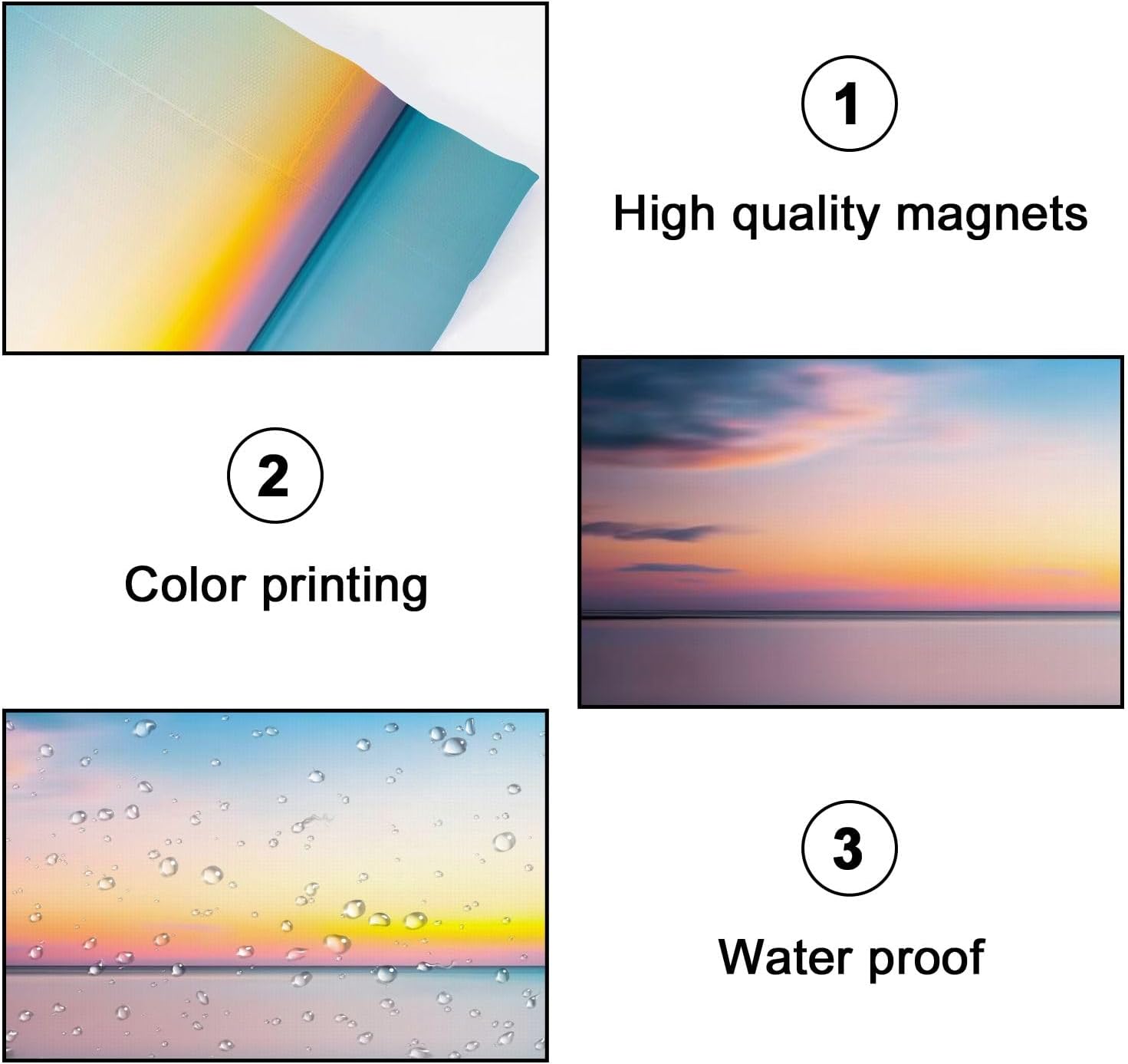 Fluorescent Light Covers for Ceiling Lights Abstract Blurry Dramatic Sunset Long Exposure for Easy to Install Magnetic Light Filter for Classroom Office Hospitals School Home Decor