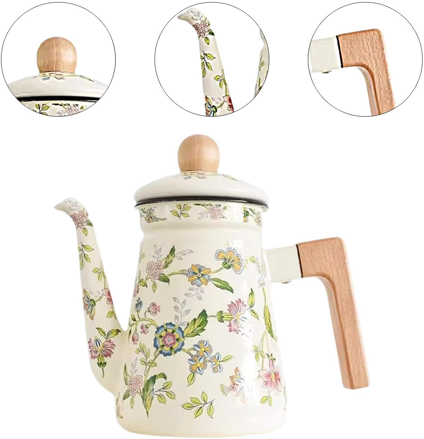 Stovetop Teapot Enamel Boiling Water Outdoor Restaurant Kitchen Water Kettle