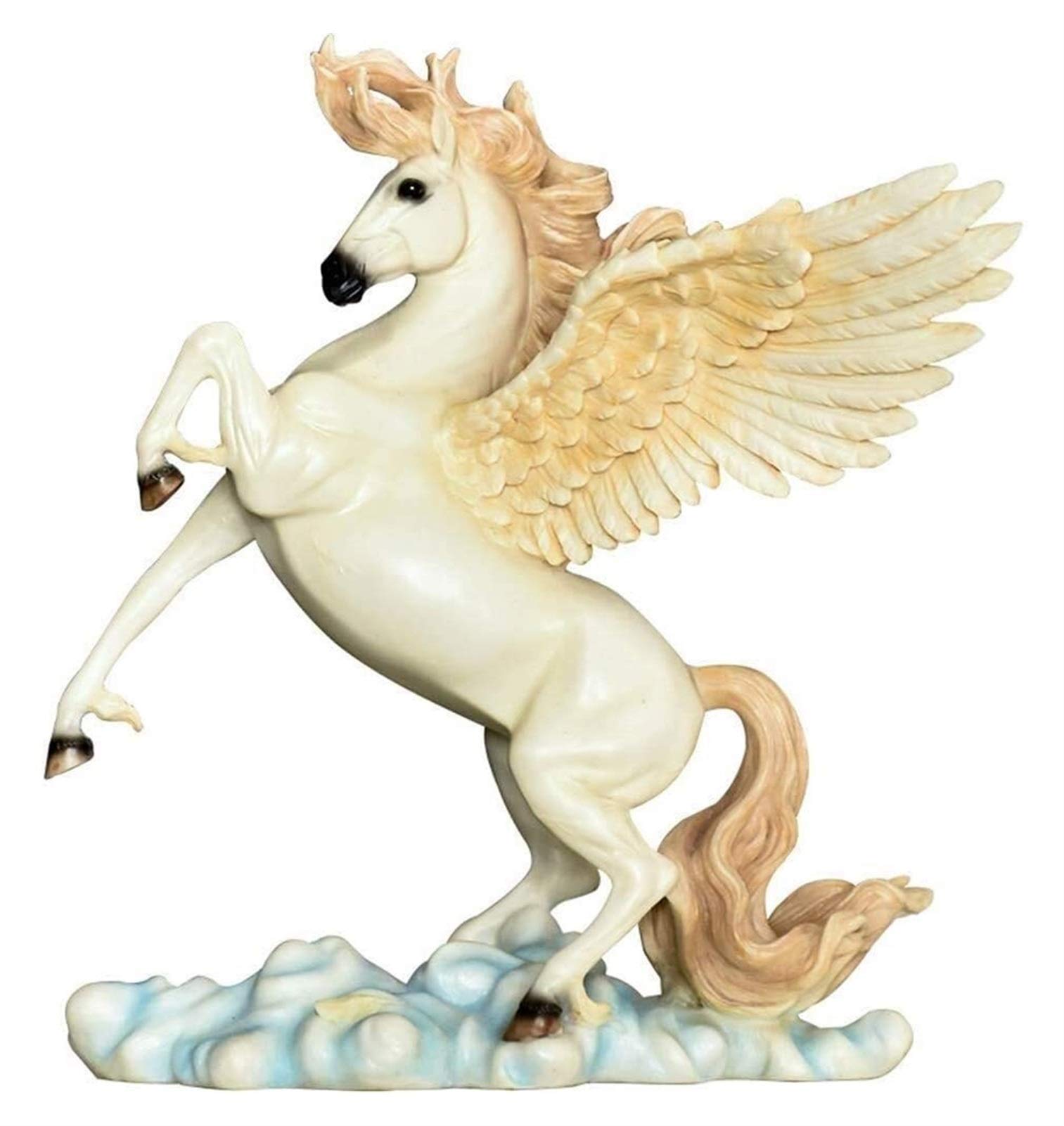Amazon.co.jp: 像彫刻の装飾的な彫刻の天使の馬の彫刻の装飾馬モデル