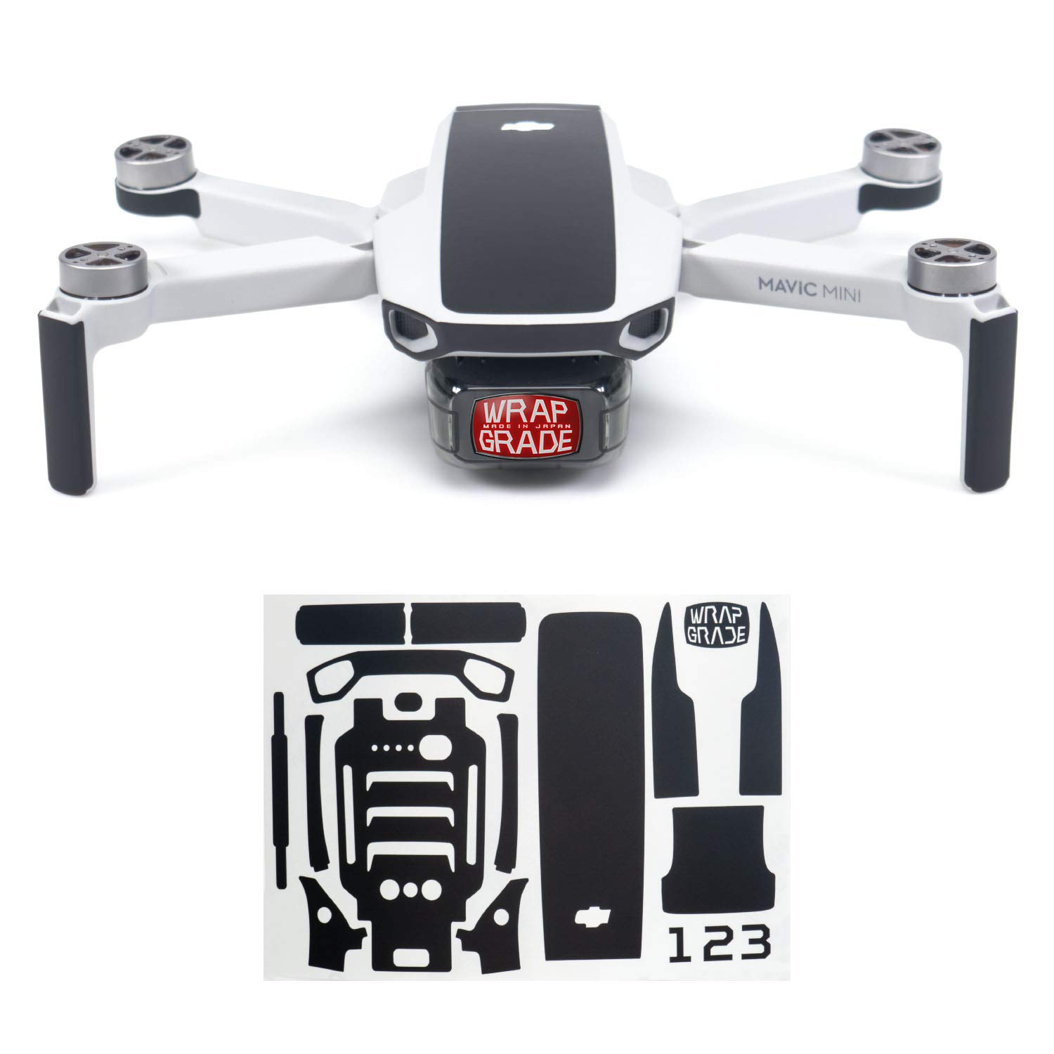 Wrapgrade El Color Acento Skin compatible con DJI Mavic Mini (NEON ORANGE) — view 6