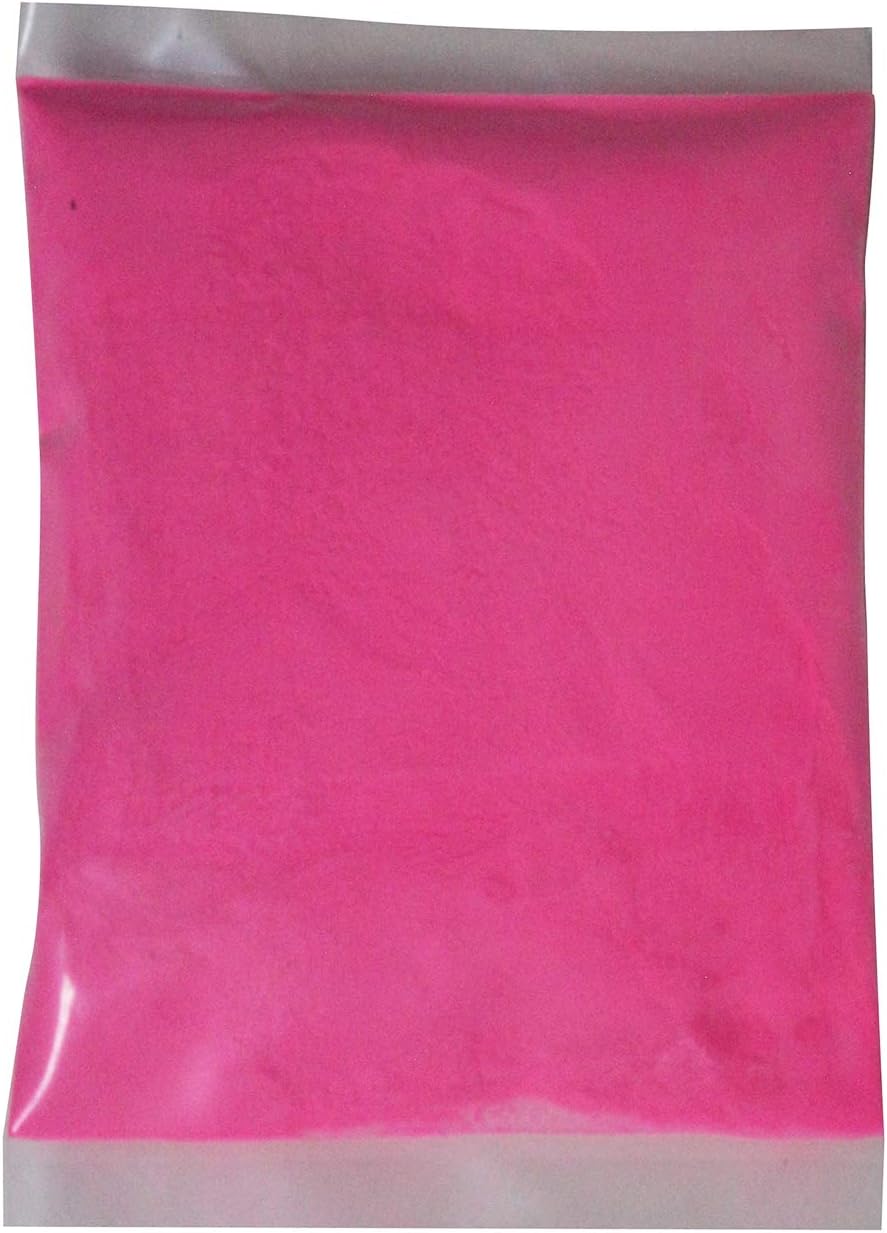 Neutral Invisible Strontium Aluminate Glow in The Dark Fluorescent Pigment Powder (Pink Glows PINK, 8oz)