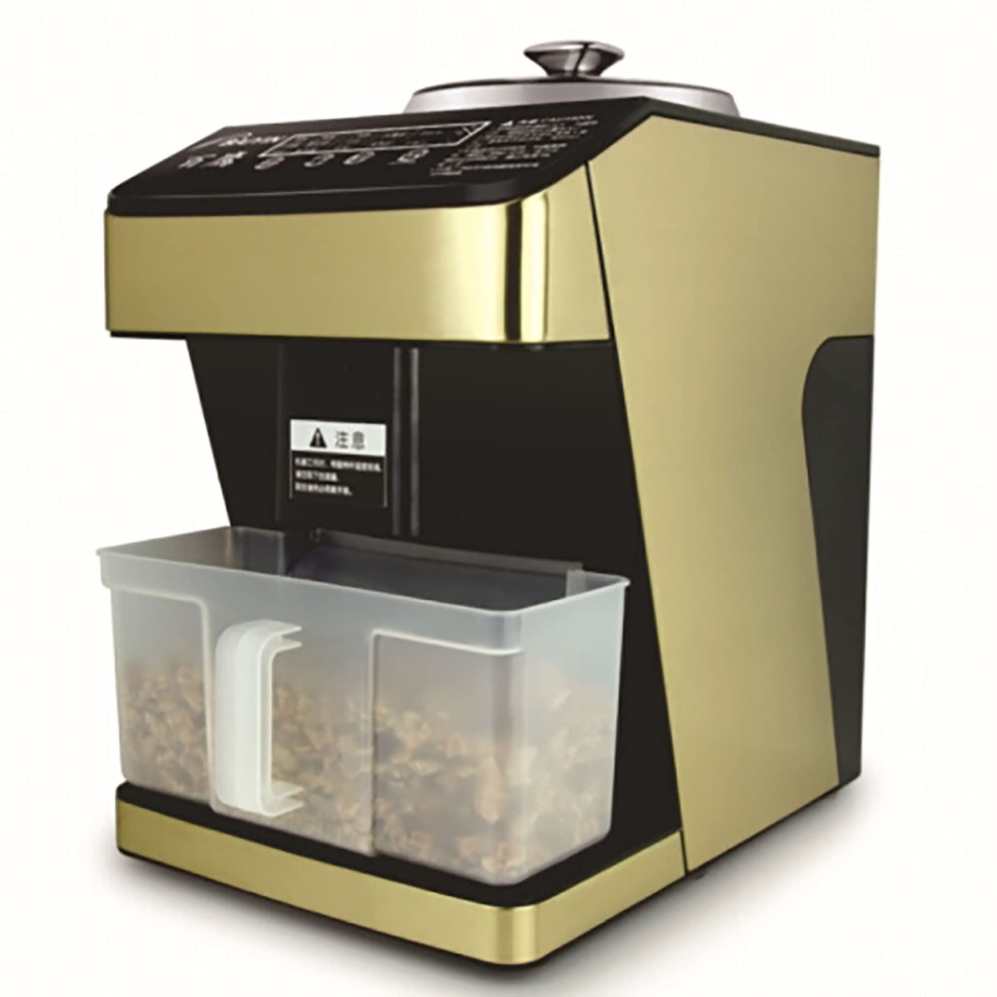 Oil Extractor Machine, Small Multi-Function Smart Touch Panel Oil Press Machine, 304 Stainless Steel Walnut Rapeseed Oil Expeller/Golden/24.5x36x39.6cm