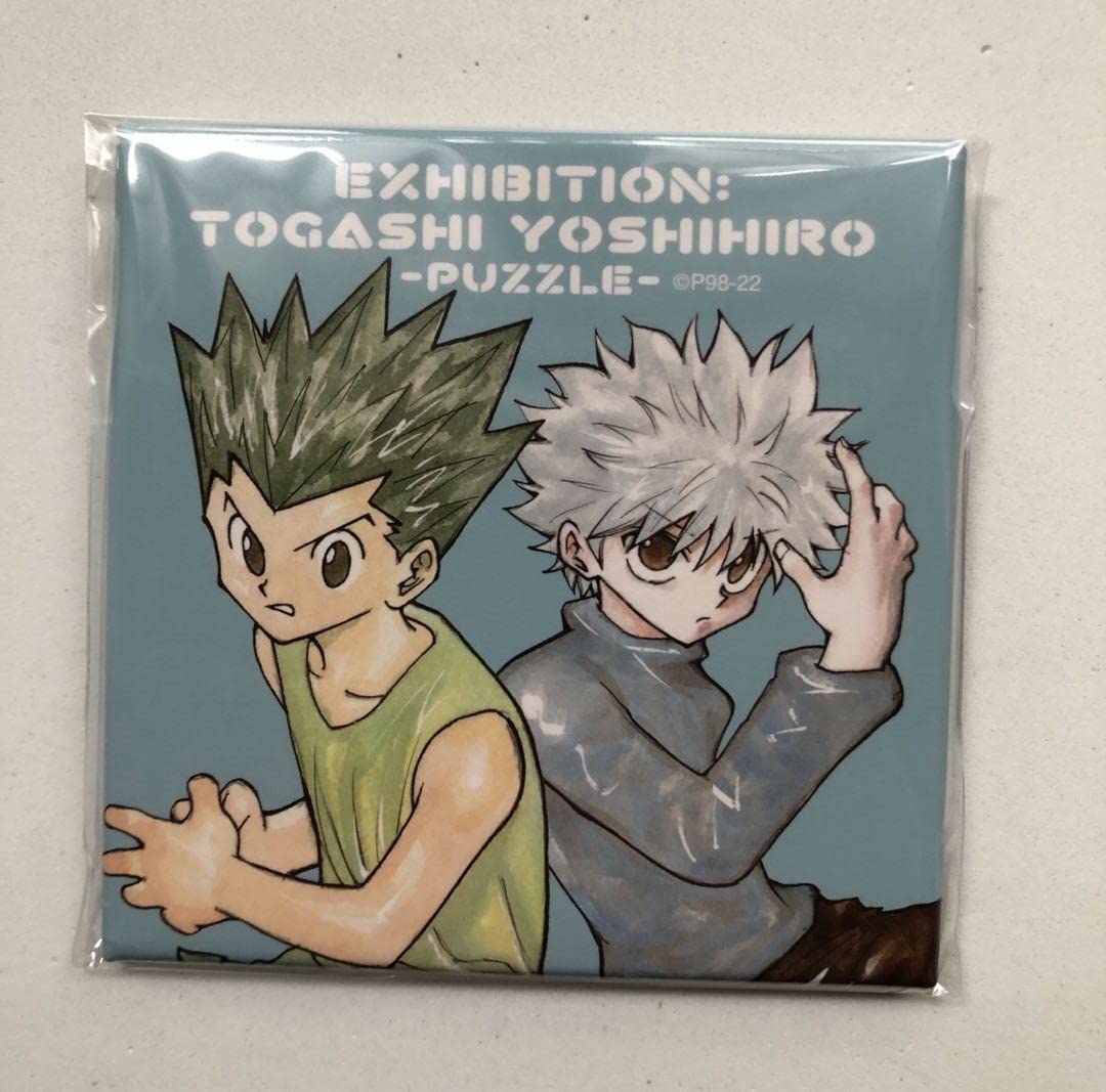 冨樫義博展　コンビセット　BIGスクエア缶バッジ　ゴン　キルア Amazon.co.jp: ハンターハンター ゴン キルア BIGスクエア缶バッジ